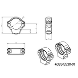 30mm scope rings | two-piece Picatinny QD base