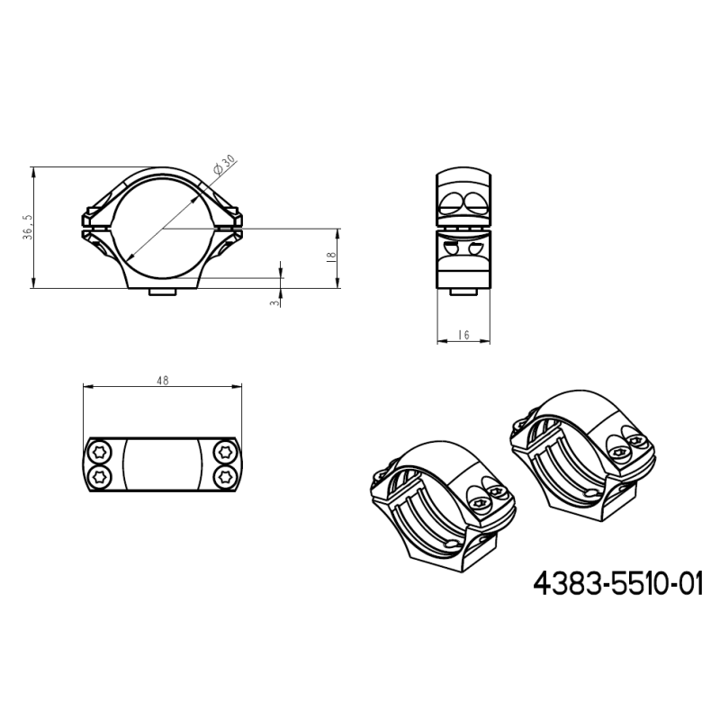 30mm scope rings | one-piece picatinny base with QD levers