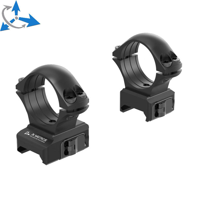 1" scope rings [25,4mm] | two-piece picatinny base with levers